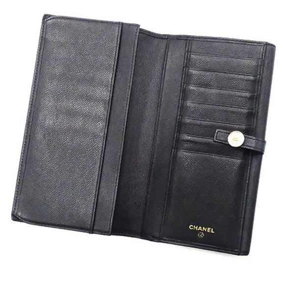 CHANEL Wallet CC Coco Button BifLong Wallet Black - Picture 8 of 16